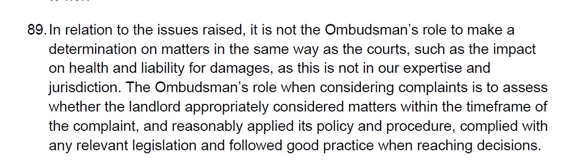 Ombudsman's decision quote